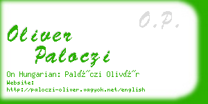 oliver paloczi business card